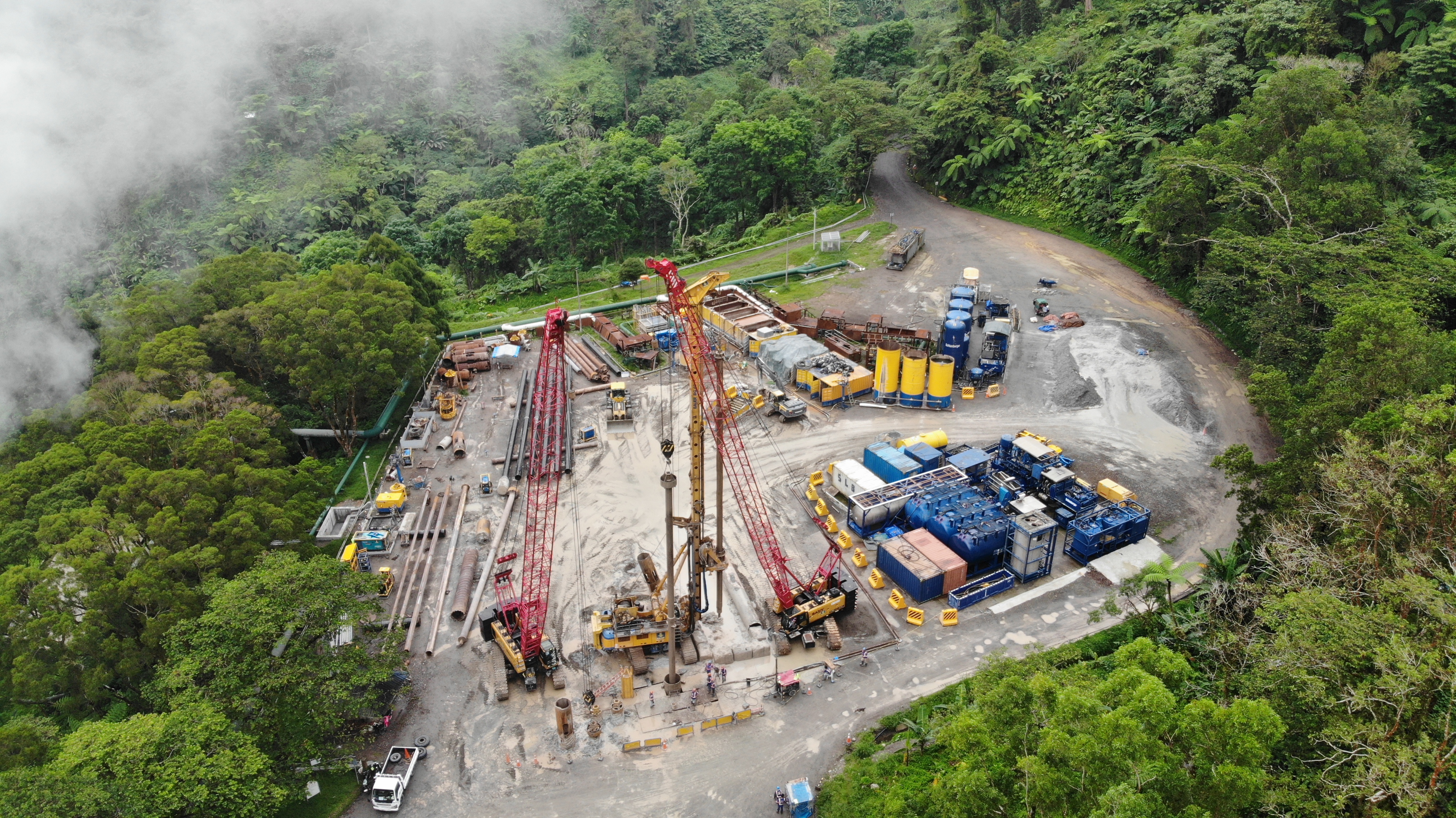 Surface hole drilling for the Leythe Geothermal Production Field by Bauer Philippines
