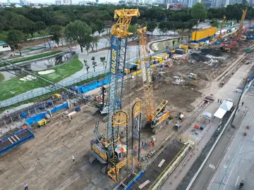 Construction for the metro manila subway project